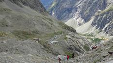 09 Descente sur le refuge du Glacier Blanc